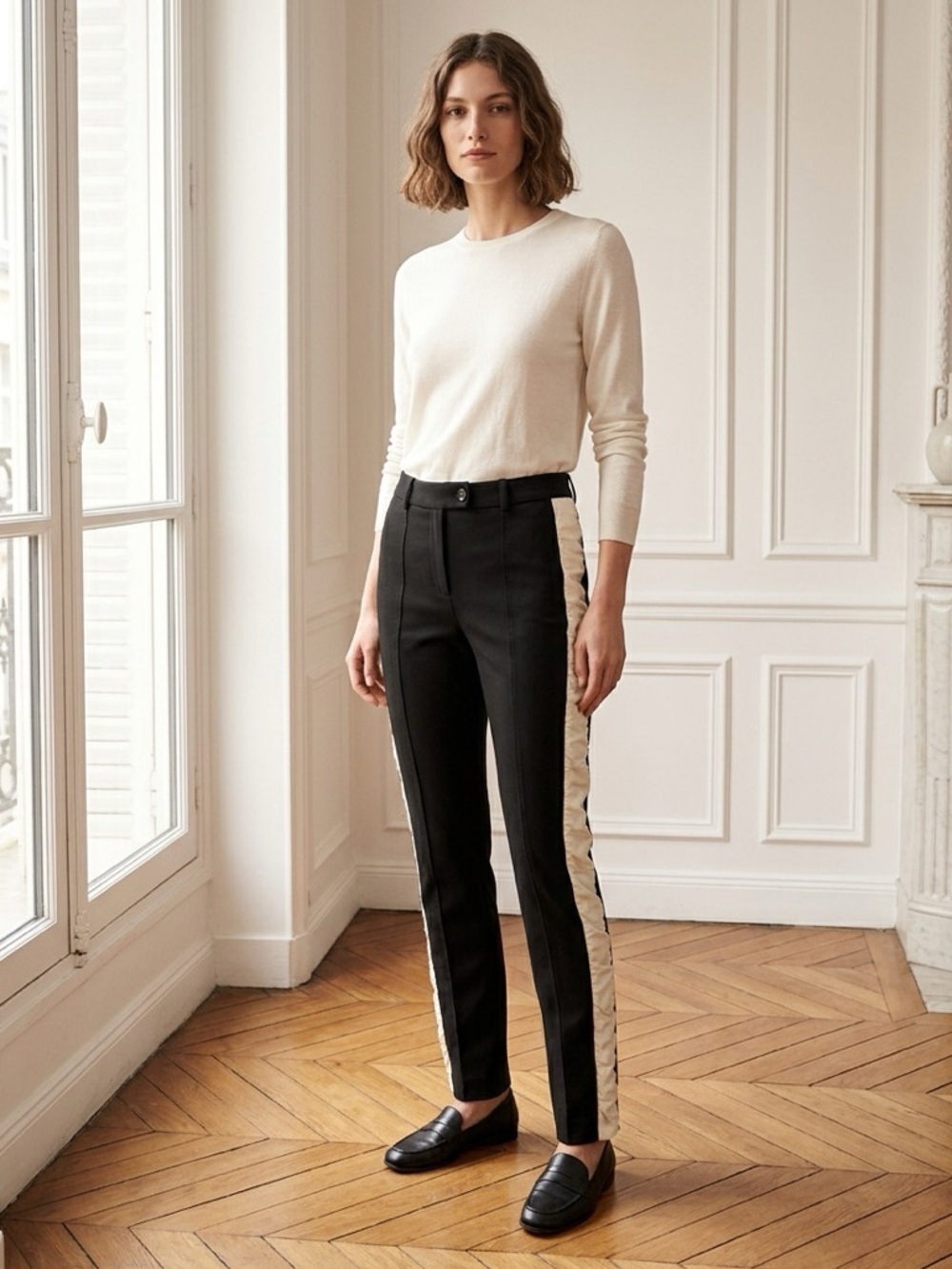 Pink Tartan Black and White pants size 4